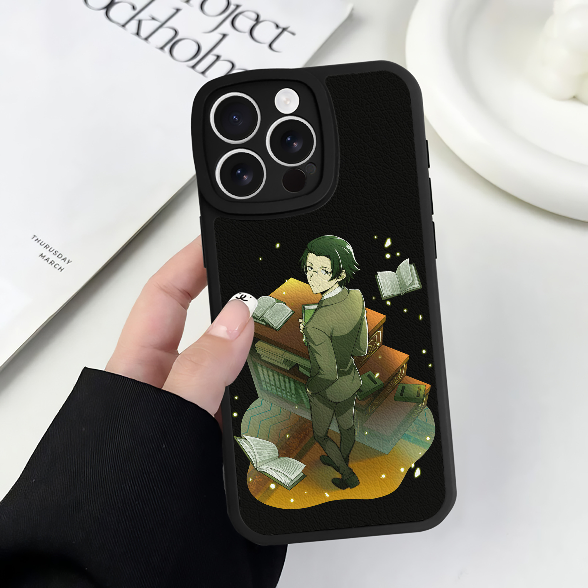 （画像用） 文豪ストレイドッグス Bungo Stray Dogs 【iPhone 16シリーズ対応】シリコンスマホケース（レザー調） 材質：シリコン